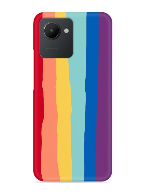 Rainbow Genuine Liquid Snap Case for Realme C30 Zapvi