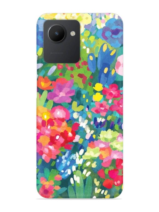 Watercolor Flower Art Snap Case for Realme C30 Zapvi