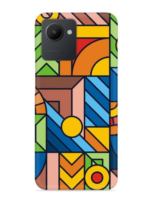 Colorful Geometric Snap Case for Realme C30 Zapvi