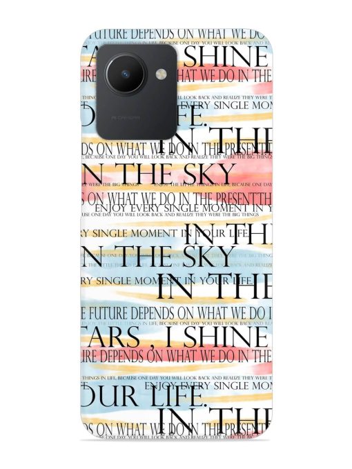 Seamless Slogans Pattern Snap Case for Realme C30