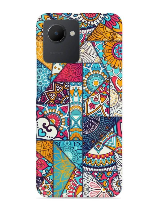 Patchwork Pattern Vintage Snap Case for Realme C30