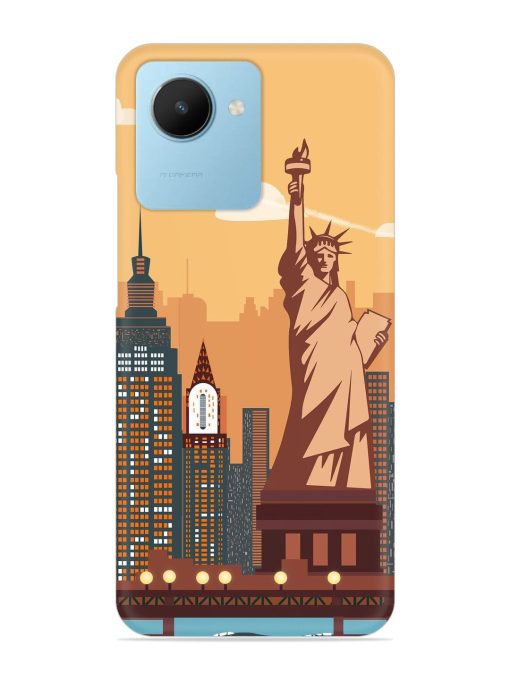 New York Statue Of Liberty Architectural Scenery Snap Case for Realme C30S