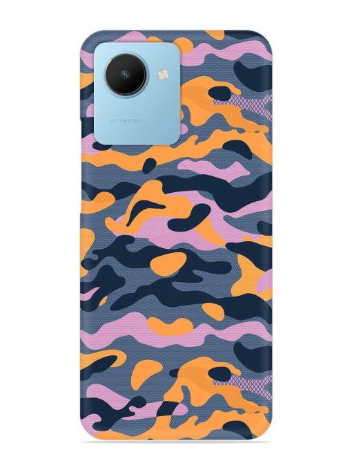 Camouflage Army Military English Orange Art Snap Case for Realme C30S