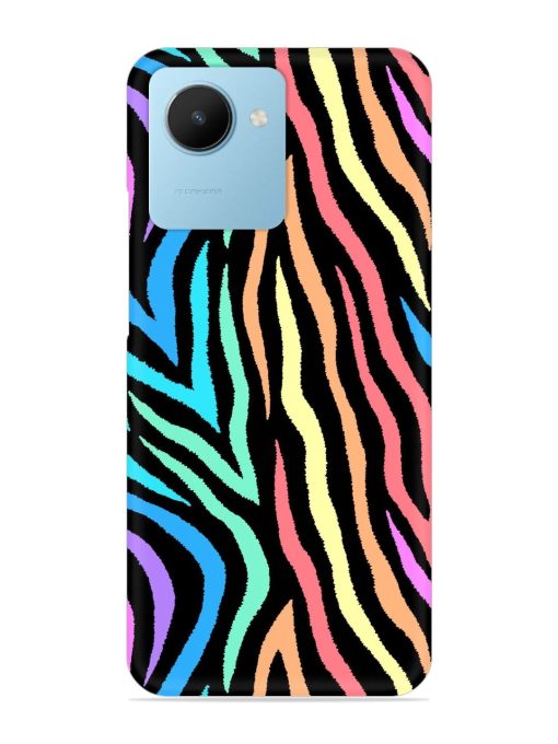 Colorful Abstract Zebra Snap Case for Realme C30S