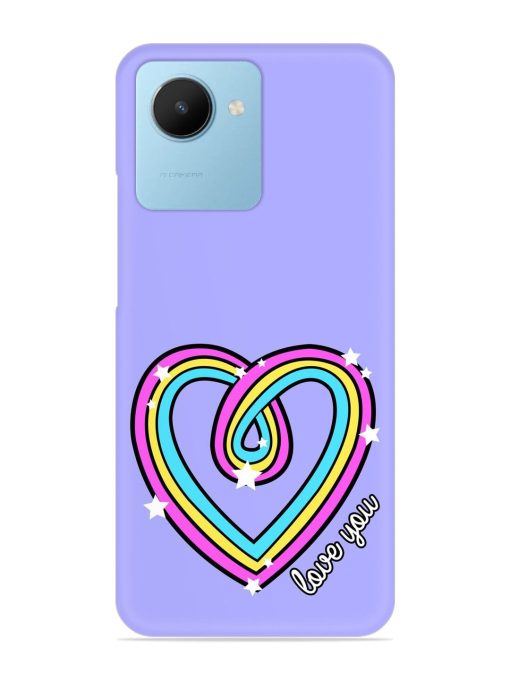 Colorful Rainbow Heart Snap Case for Realme C30S