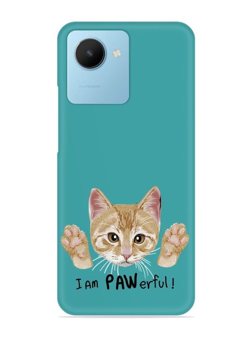 Typography Slogan Cat Snap Case for Realme C30S Zapvi