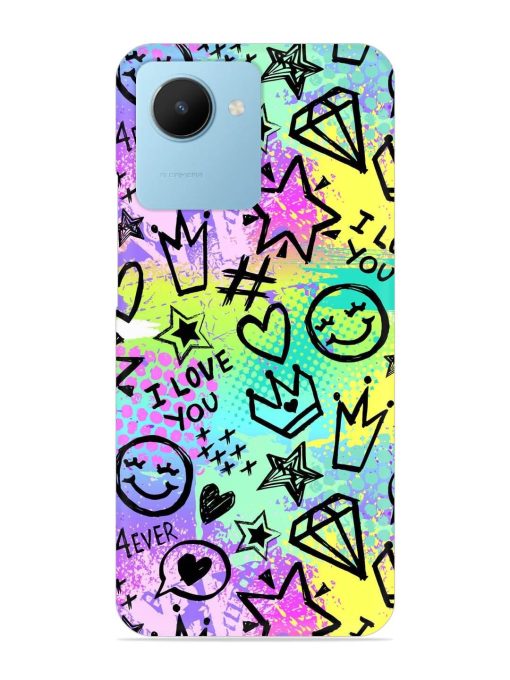 Bright Seamless Pattern Snap Case for Realme C30S Zapvi