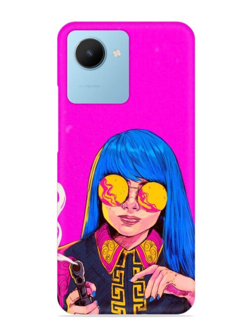 Aesthetic Anime Girl Snap Case for Realme C30S