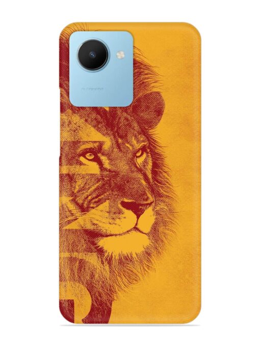 Gold Lion Crown Art Snap Case for Realme C30S