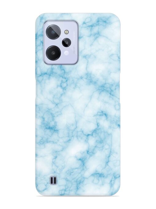 Blue White Natural Marble Snap Case for Realme C31