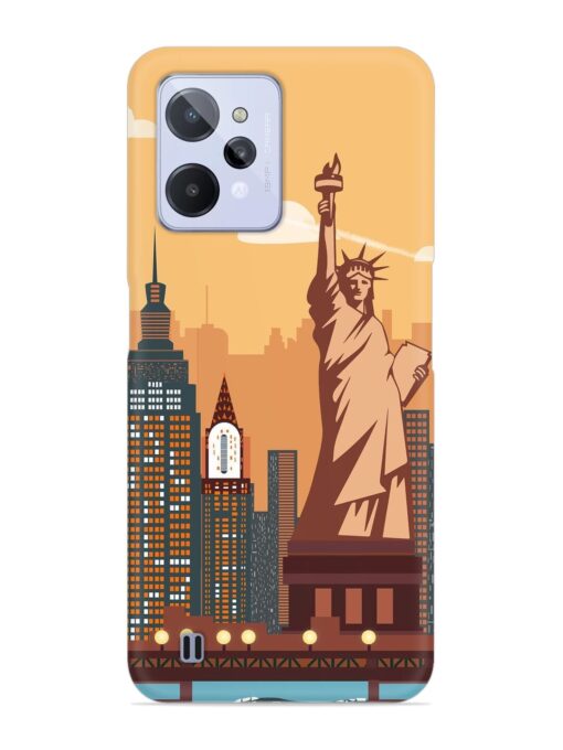 New York Statue Of Liberty Architectural Scenery Snap Case for Realme C31 Zapvi