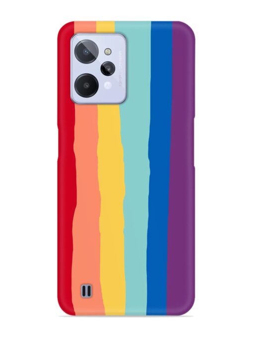 Rainbow Genuine Liquid Snap Case for Realme C31 Zapvi