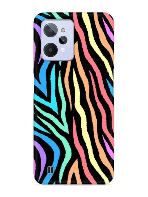 Colorful Abstract Zebra Snap Case for Realme C31 Zapvi