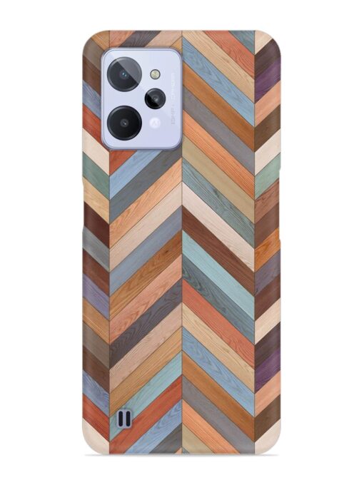 Seamless Wood Parquet Snap Case for Realme C31 Zapvi