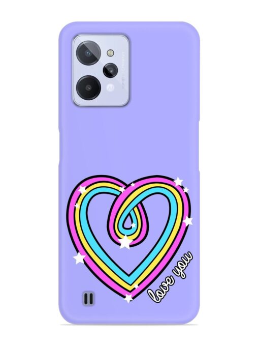 Colorful Rainbow Heart Snap Case for Realme C31