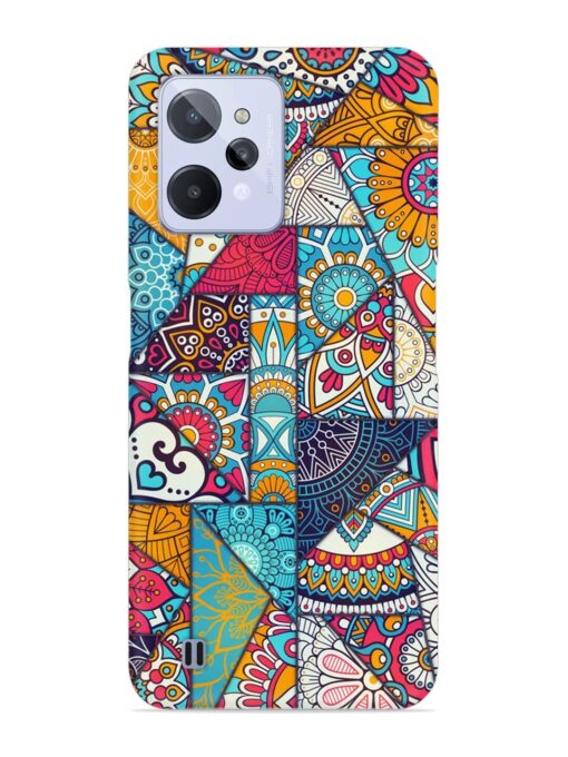 Patchwork Pattern Vintage Snap Case for Realme C31 Zapvi