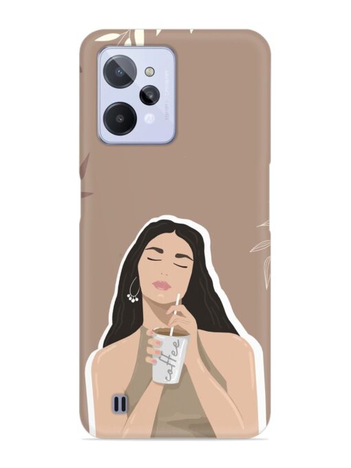 Girl With Coffee Snap Case for Realme C31 Zapvi