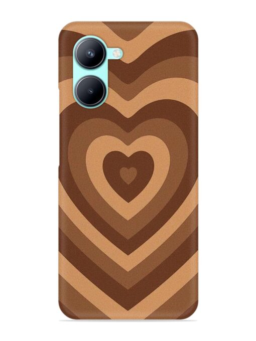 Brown Heart Snap Case for Realme C33