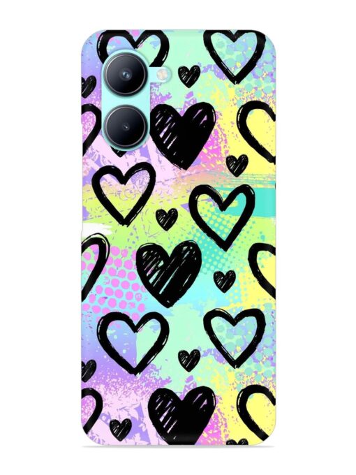 Bright Pattern Hearts Snap Case for Realme C33