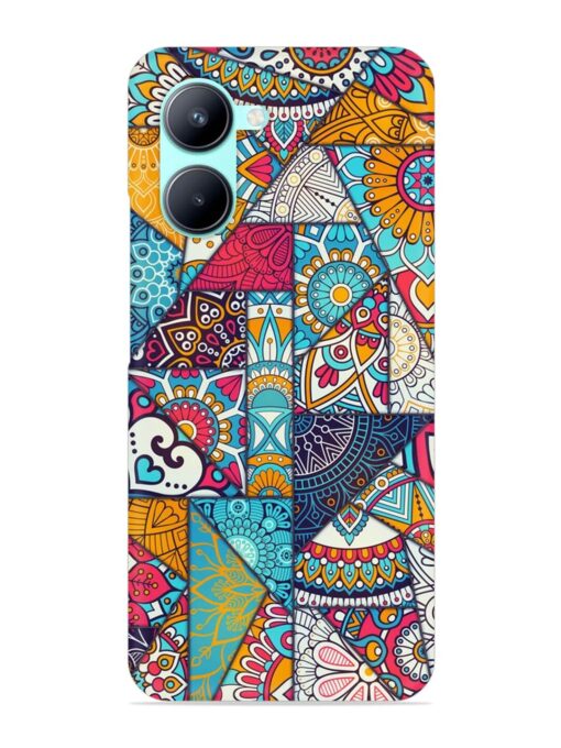 Patchwork Pattern Vintage Snap Case for Realme C33