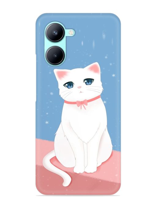 Cute White Cat Snap Case for Realme C33