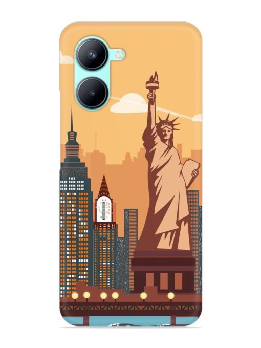 New York Statue Of Liberty Architectural Scenery Snap Case for Realme C33 (2023) Zapvi