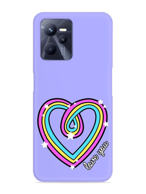 Colorful Rainbow Heart Snap Case for Realme C35