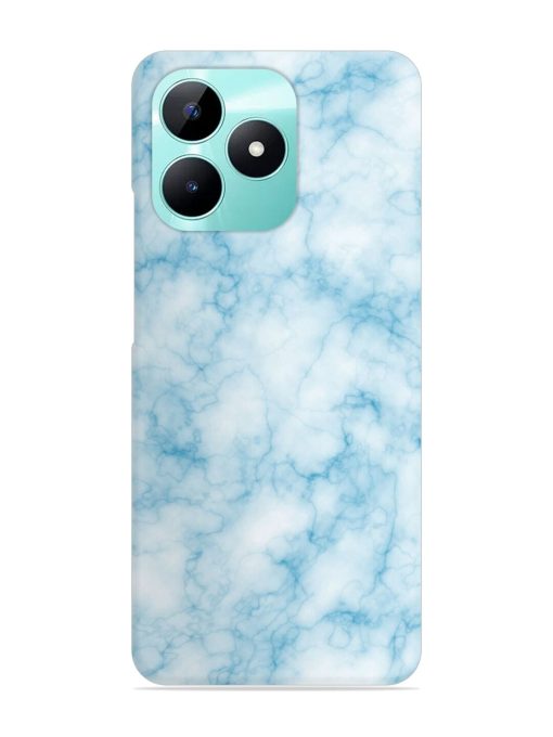 Blue White Natural Marble Snap Case for Realme C51 Zapvi