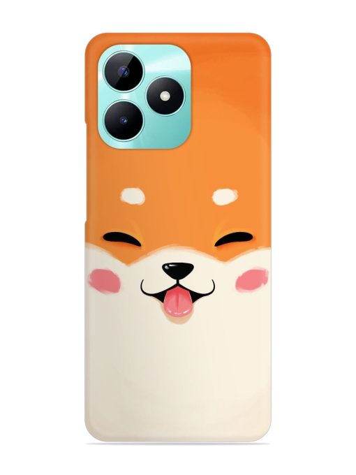 Cute Dog Face Vector Snap Case for Realme C51 Zapvi