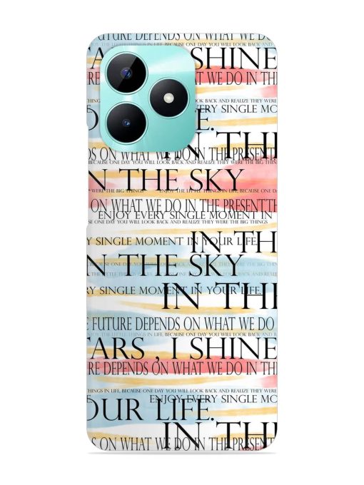 Seamless Slogans Pattern Snap Case for Realme C51