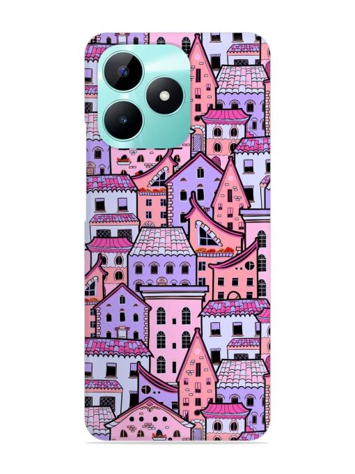 Seamless Pattern Houses Snap Case for Realme C51 Zapvi