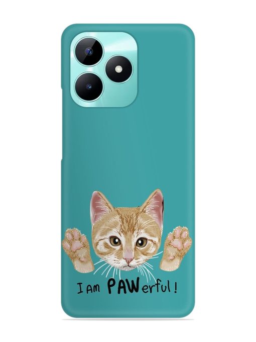 Typography Slogan Cat Snap Case for Realme C51 Zapvi