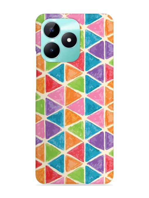 Seamless Colorful Isometric Snap Case for Realme C51 Zapvi