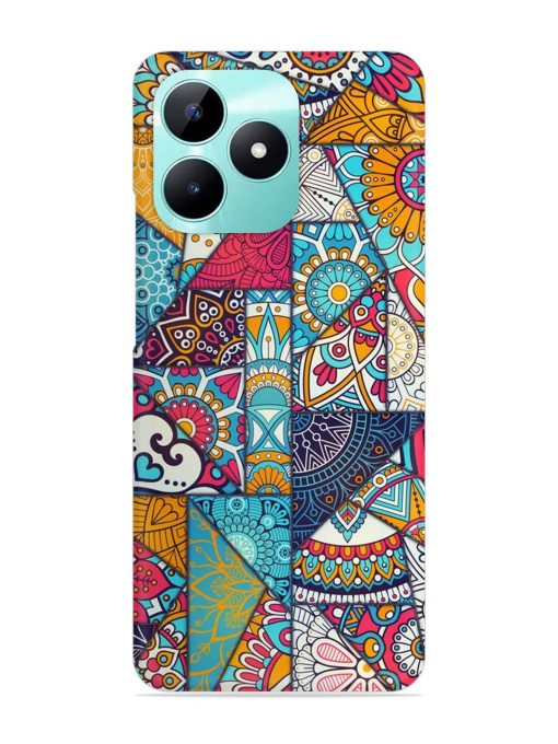 Patchwork Pattern Vintage Snap Case for Realme C51 Zapvi