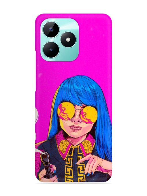 Aesthetic Anime Girl Snap Case for Realme C51