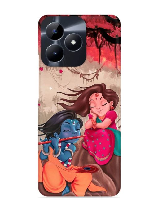 Radhe Krishna Water Art Snap Case for Realme C53 Zapvi