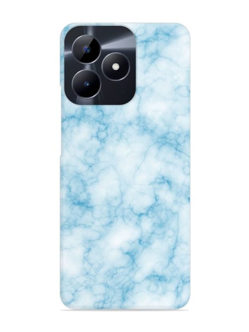 Blue White Natural Marble Snap Case for Realme C53 Zapvi