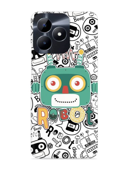 Robot Modern Seamless Pattern Snap Case for Realme C53 Zapvi