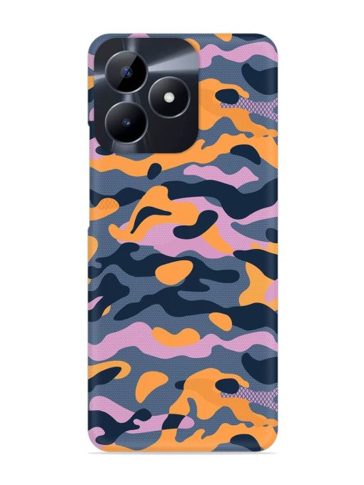 Camouflage Army Military English Orange Art Snap Case for Realme C53 Zapvi