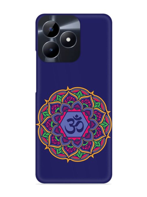 Om Mandala Art Blue Snap Case for Realme C53 Zapvi