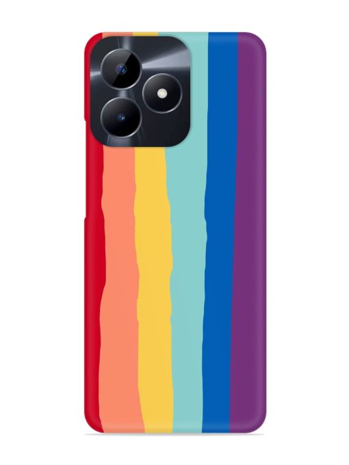 Rainbow Genuine Liquid Snap Case for Realme C53 Zapvi