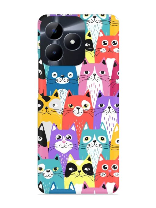 Funny Cartoon Cats Snap Case for Realme C53