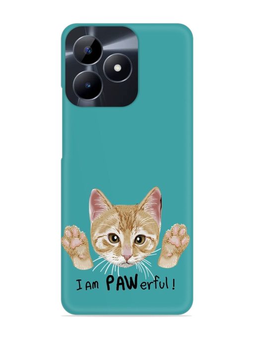 Typography Slogan Cat Snap Case for Realme C53 Zapvi