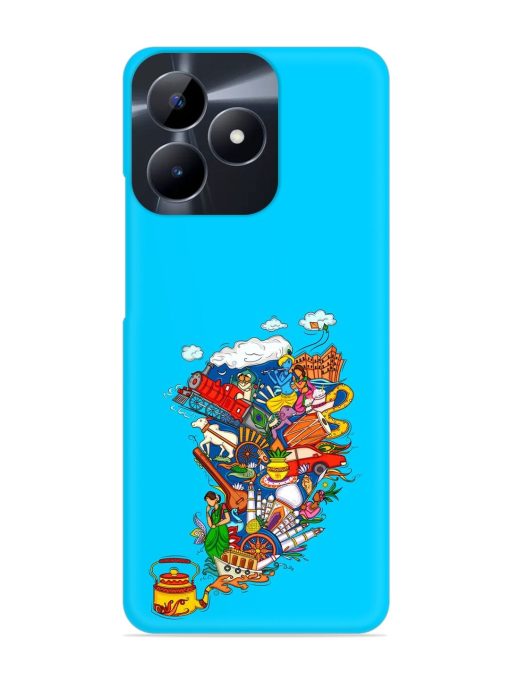 Vector Design Indian Snap Case for Realme C53 Zapvi