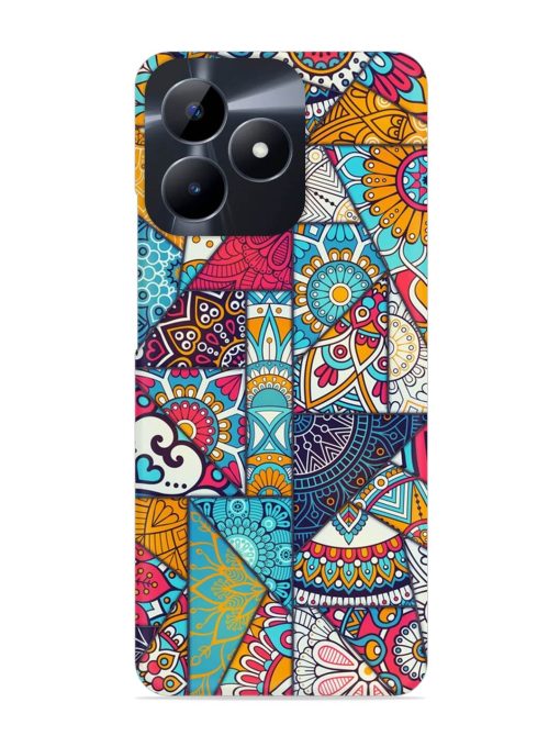 Patchwork Pattern Vintage Snap Case for Realme C53 Zapvi