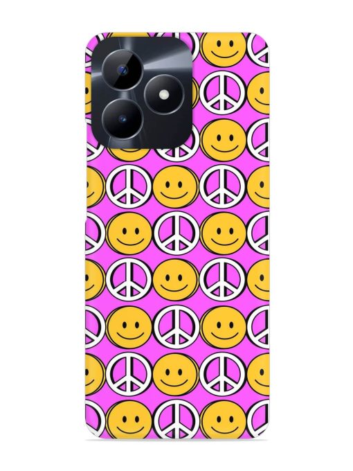 Smiley Face Peace Snap Case for Realme C53 Zapvi