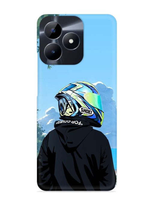 Rider With Helmet Snap Case for Realme C53 Zapvi