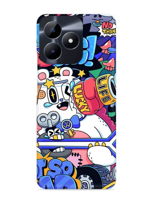 Universal Doodle Snap Case for Realme C53 Zapvi