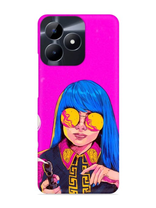 Aesthetic Anime Girl Snap Case for Realme C53