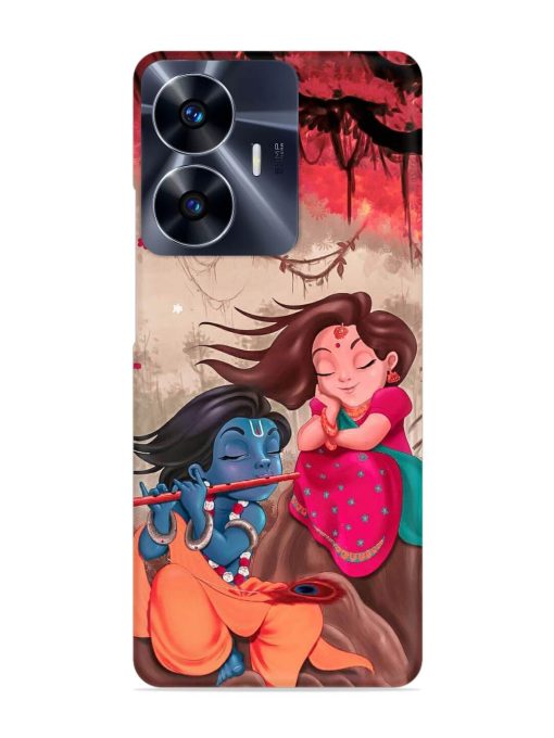 Radhe Krishna Water Art Snap Case for Realme C55 Zapvi